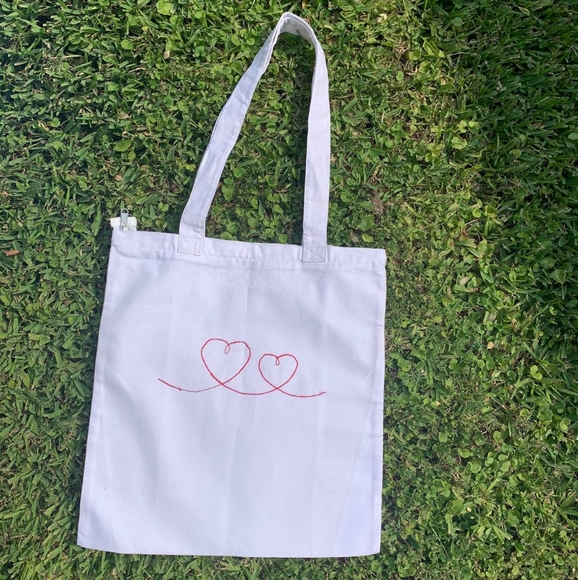 Handmade Cotton Shoulder Bag with Zipper - Picture 1 of 3